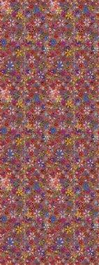 Raster illüstrasyonu. Yumuşak, bahar çiçekleri kahverengi ve pembe renklerde. Çiçekli, pürüzsüz bir desen. Raster çiçekleri klasik tarzda resmedilir..