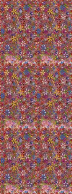 Raster deseni. Bahar çiçekleri dallı desen, kahverengi ve pembe renkler çiçekli siluet.