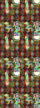 Raster Illustrasyon 'daki Çiçek Deseni' nin son moda çizimi. Güzel kumaş deseni. Renkli Yaz Temalı eskiz kalıbı. Düz Çiçek Elementleri Tasarımı.