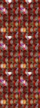 Raster illüstrasyonundaki çiçek desenli çizim. Kahverengi renkte çiçekler.