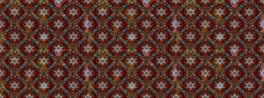 Patlayan çiçekler soyut olarak yerleştirilmiş. Raster deseni. Kahverengi renklerde bahar çiçekleri. Raster illüstrasyonu.