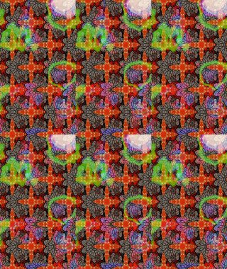 Raster resim. Güzel kumaş deseni. Doodle çiçekler ve dalları, otlar ve çiçekler. Elle çizilmiş.