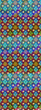 Raster illüstrasyonu. Çiçekler, dallar, bitkiler ve çiçekler. Güzel kumaş deseni. El çizimi.