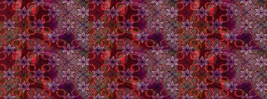 Kahverengi renkli çiçekler. Çiçek süslemeli çizim deseni. Raster illüstrasyonu.