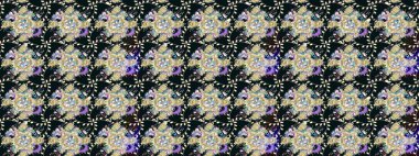 Raster illüstrasyonu. Küçük çaplı çiçeklerdeki basit şirin desenler. Tekstil veya kitap kapakları, imalat, duvar kağıtları, baskı, hediye paketi ve yapıştırma kitabı için çiçek eskiz geçmişi.