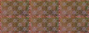 Raster floral pattern in doodle style with flowers. Gentle, summer floral background. Flowers on brown and beige colors.