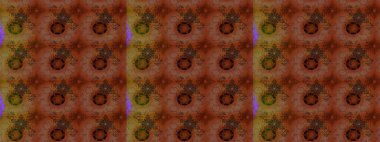 Raster illüstrasyonundaki çiçek desenli çizim. Kahverengi renkte çiçekler.