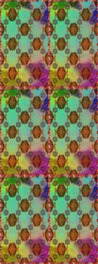 El çizimi, soyut ve süslü elementler. Yeşil ve kahverengi renkler. Yaz çiçekleri teması. Suluboya resim taklit Raster çizimi. Klasik çiçekler..