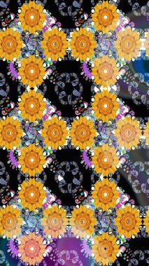 Raster kına dövme tarzı. Etnik Mandala süsleme. Kullanılabilir Tekstil, tebrik kartı, boyama kitabı, telefon durumda yazdırma için. Hint çiçek desenli madalyon desen.