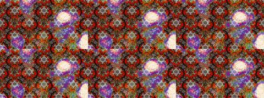 Çizim çiçek deseni duvar kâğıdı olarak kullanılabilir. Kahverengi renkli çiçekler. Raster illüstrasyonu.