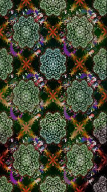 Düz Çiçek Elementleri Tasarımı. Çiçek deseni. Renkli Bahar Teması eskiz kalıbı. Raster çizimi. Güzel kumaş deseni..