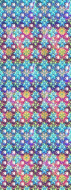 Raster illüstrasyonu. Mavi renkli çiçekler. Tropikal çizim çiçek deseni.