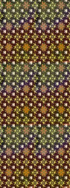 Renkli Bahar Teması eskiz kalıbı. Raster illüstrasyonundaki çiçek desenli çizim. Düz Çiçek Elementleri Tasarımı. Süslü kumaş deseni.