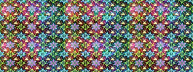 Mavi renkte etnik çiçeklerle süslenmiş zarif bir eskiz. Raster Çiçek İllüstrasyonu güzel tekstil..