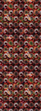 Eskiz arkaplan modeli. Vadinin çiçekleri siyah renklerde. Suluboya, elle çizilmiş. Raster - stok.