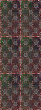 Çiçeklerle suluboya desenli çiçek deseni. Raster illüstrasyonu. Gri ve kahverengi renkli güzel tekstil.