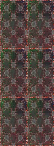 Çiçeklerle suluboya desenli çiçek deseni. Raster illüstrasyonu. Gri ve kahverengi renkli güzel tekstil.