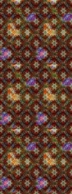 Kahverengi renkli çiçek desenli eskiz, el yapımı papatyalar, papatyalar. Tekrar eden çiçek arkaplanı, zarif kahverengi çiçek duvar kağıdı..