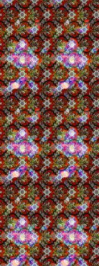 Sevimli çiçek raster deseni. Kahverengi renkli çiçekler. Renkli Bahar Teması eskiz kalıbı. Düz Çiçek Elementleri Tasarımı.