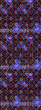 Mor renklere karalamalar çizilmiş çiçek deseni. Raster illüstrasyonu.