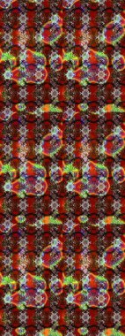 Kahverengi renkli çiçek desenli eskiz, el yapımı papatyalar, papatyalar. Tekrar eden çiçek arkaplanı, zarif kahverengi çiçek duvar kağıdı..