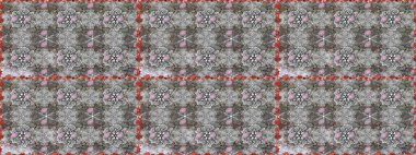 Raster illüstrasyonunda kusursuz çiçek deseni. Raster illüstrasyonu. Güzel kumaş deseni. Gri ve nötr renklerde.