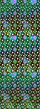 Tekstil, kumaş, kapaklar, duvar kağıtları, baskı, naylon, koleksiyon defteri, örgü, dekupaj için güzel bir eskiz. Küçük yeşil çiçeklerle oldukça kaliteli besin torbası deseni.