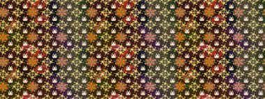 Tomurcukları papatya çiçekleri olan sevimli bir çiçek deseni. Eski usul. Eskiz geçmişi. Kumaş, tekstil, duvar kağıdı baskısı için. Miles Fleur, süslü püslü bir süs. Raster illüstrasyonu.