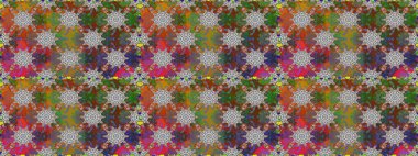 Raster dikişsiz çiçek deseni. Vadinin çiçekleri kahverengi ve gri renklerde.