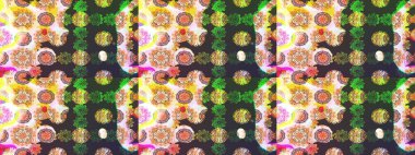 Raster 'ın taze dokusu. Klasik çiçek desenli. Yumuşak pamuk tasarımı. Paketleme, tekstil, duvar kâğıdı için çiçek eskizi. Yumuşak kiremit.