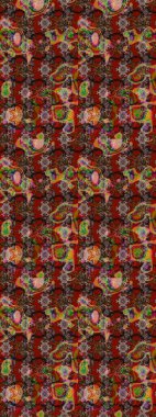 Sevimli çiçek raster deseni. Modaya uygun kumaş deseni. Renkli Yaz Temalı eskiz kalıbı. Düz Çiçek Elementleri Tasarımı.