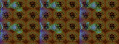 Kahverengi renkte yaz çiçekleri. Raster illüstrasyonu. Raster çiçek desenli ve çiçekli..