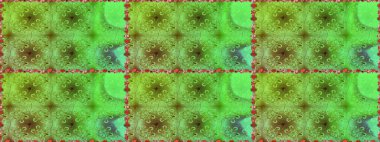 Yeşil ve kahverengi renkli çiçekler. Kumaş desenli papatya çiçekleri ayrıntıları.