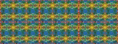 Yeşil ve mavi renkte çiçekler. Çiçekli karalama şeklinde Raster çiçek deseni. Nazikçe, güzel çiçek arkaplanı..