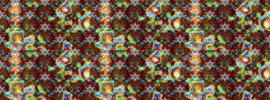 Üzerinde gelincikler ve vadi zambakları olan renkli çiçek desenli nakış deseni. Tekstil tasarımı için gri renkli geleneksel halk çiçekleri buketi.