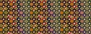 Tomurcukları papatya çiçekleri olan sevimli bir çiçek deseni. Eski usul. Eskiz geçmişi. Kumaş, tekstil, duvar kağıdı baskısı için. Miles Fleur, süslü püslü bir süs. Raster illüstrasyonu.