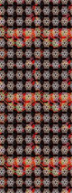 Şirin çiçek elementleri. Renkli Bahar Teması eskiz kalıbı. Raster illüstrasyonu. Taslak desenli, modaya uygun kumaş deseni. Düz Çiçek Elementleri Tasarımı.