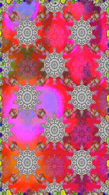 Sevimli çiçek desenli küçük çiçek. Raster resim. Sorunsuz.