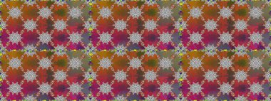 Kahverengi renklerde etnik çiçeklerle kusursuz bir desen. Raster Çiçek İllüstrasyonu güzel tekstil..