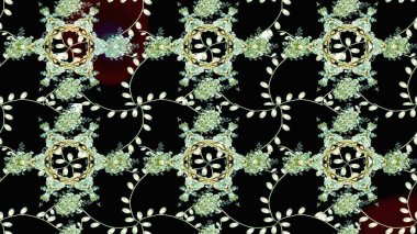 Renkli Bahar Teması eskiz kalıbı. Siyah renkli çiçekler. Düz Çiçek Elementleri Tasarımı. Güzel çiçek deseni..