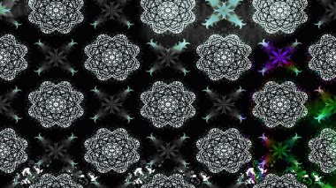 Soyut etnik raster çizim kalıbı. Arkaplan dokusu, duvar kağıdı, çiçek temalı siyah renkler. Kabile sanatı boho baskısı, klasik çiçek arkaplanı.