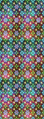 Mavi renkte etnik çiçeklerle süslenmiş zarif bir eskiz. Raster Çiçek İllüstrasyonu güzel tekstil..