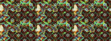 Küçük çiçekteki sevimli çiçek deseni. Yeşil renkli çiçekler. Raster illüstrasyonu.