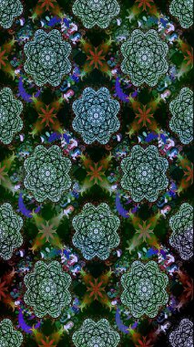 Siyah renklerde. 3D çiçekler, eskiz. Raster illüstrasyonu.