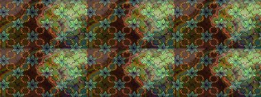 Duvar kağıdı, web sitesi arka planı, ambalaj kağıdı, davetiye, broşür, afiş veya web sitesi için kusursuz çiçek deseni kullanılabilir. Parlak elementlerin. El çizimi Raster illüstrasyonu.