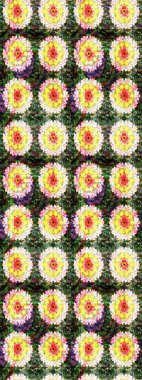 Raster illüstrasyonu. Çiçekli, yapraklı, çiçek desenli eskiz. El çizimi.