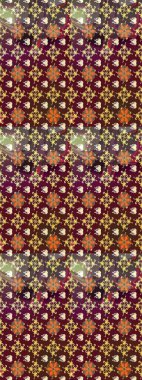 Çiçekli, yapraklı, çiçek desenli eskiz. Raster illüstrasyonu. El çizimi.