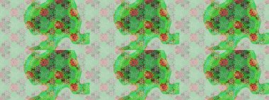 Raster çiçek desenli çiçek deseni, yapraklar, dekoratif elementler, sıçrama, lekeler, el çizimi kontur çizgileri ve Doodle çizim stili, grafik raster çizim çizimi.