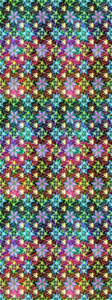 Mavi renkte etnik çiçeklerle süslenmiş zarif bir eskiz. Raster Çiçek İllüstrasyonu güzel tekstil..