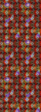 Çizim çiçek deseni duvar kâğıdı olarak kullanılabilir. Kahverengi renkli çiçekler. Raster illüstrasyonu.